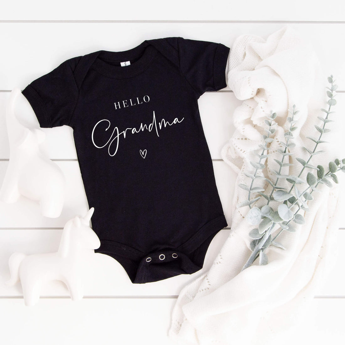 Personalized Pregnancy Announcement, Hello Grandma, Grandma To Be, Customized Baby Announcement Onesie