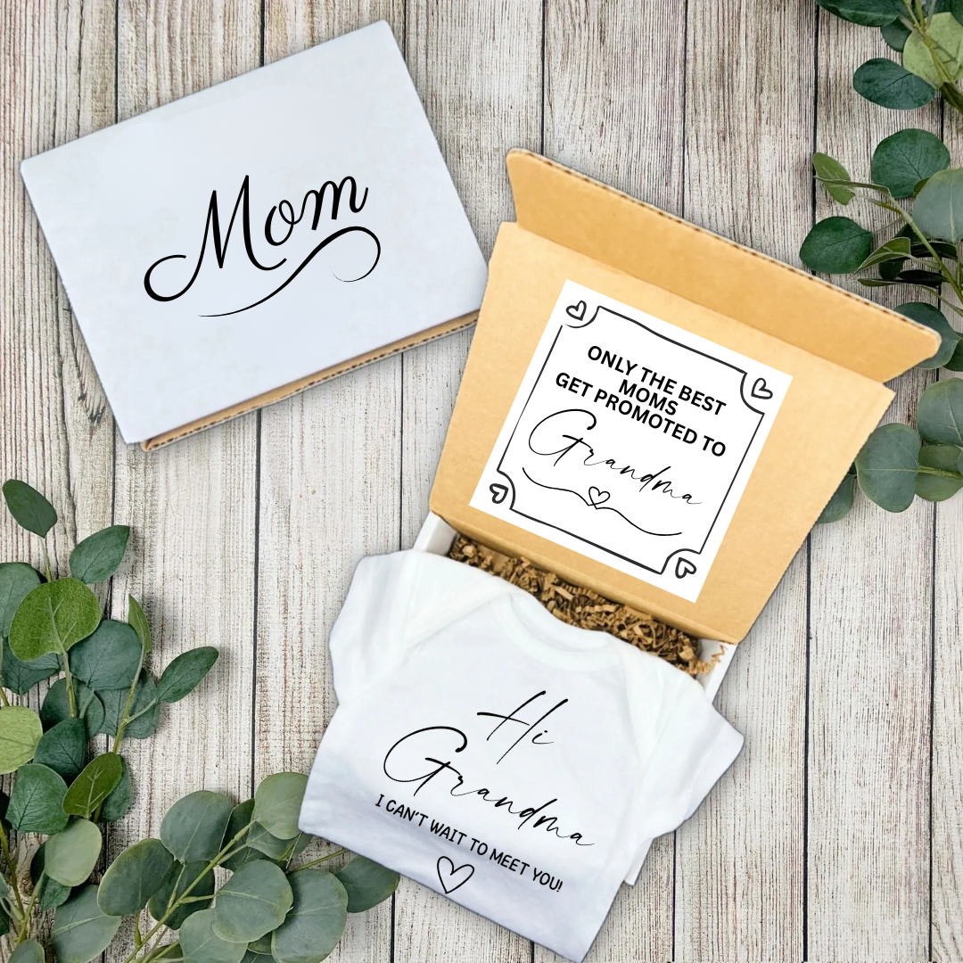 Personalized Pregnancy Announcement, Hi Grandma, Grandma To Be, Customized Baby Announcement Onesie TrendyCustomApparel™