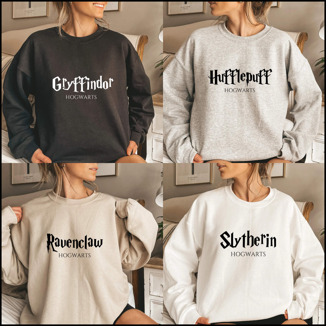 Harry Potter Hogwarts Gryffindor / Hufflepuff / Ravenclaw / Slytherin Camisetas con estampado gráfico / Sudadera