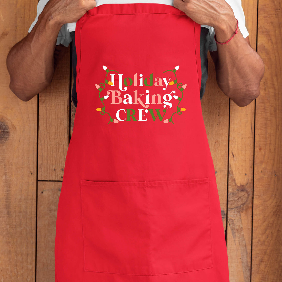 Christmas Holiday Baking Crew Unisex 2 Pockets Cooking Baking Kitchen Apron