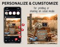 Holy Cow It's a Boy, Western Boy Digital Gender Reveal, Customizable Personalized Editable Template - TrendyCustomApparel™