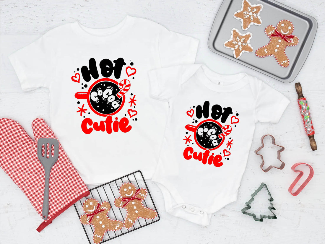 Camiseta con estampado gráfico para niños Christmas Hot Cocoa Cutie