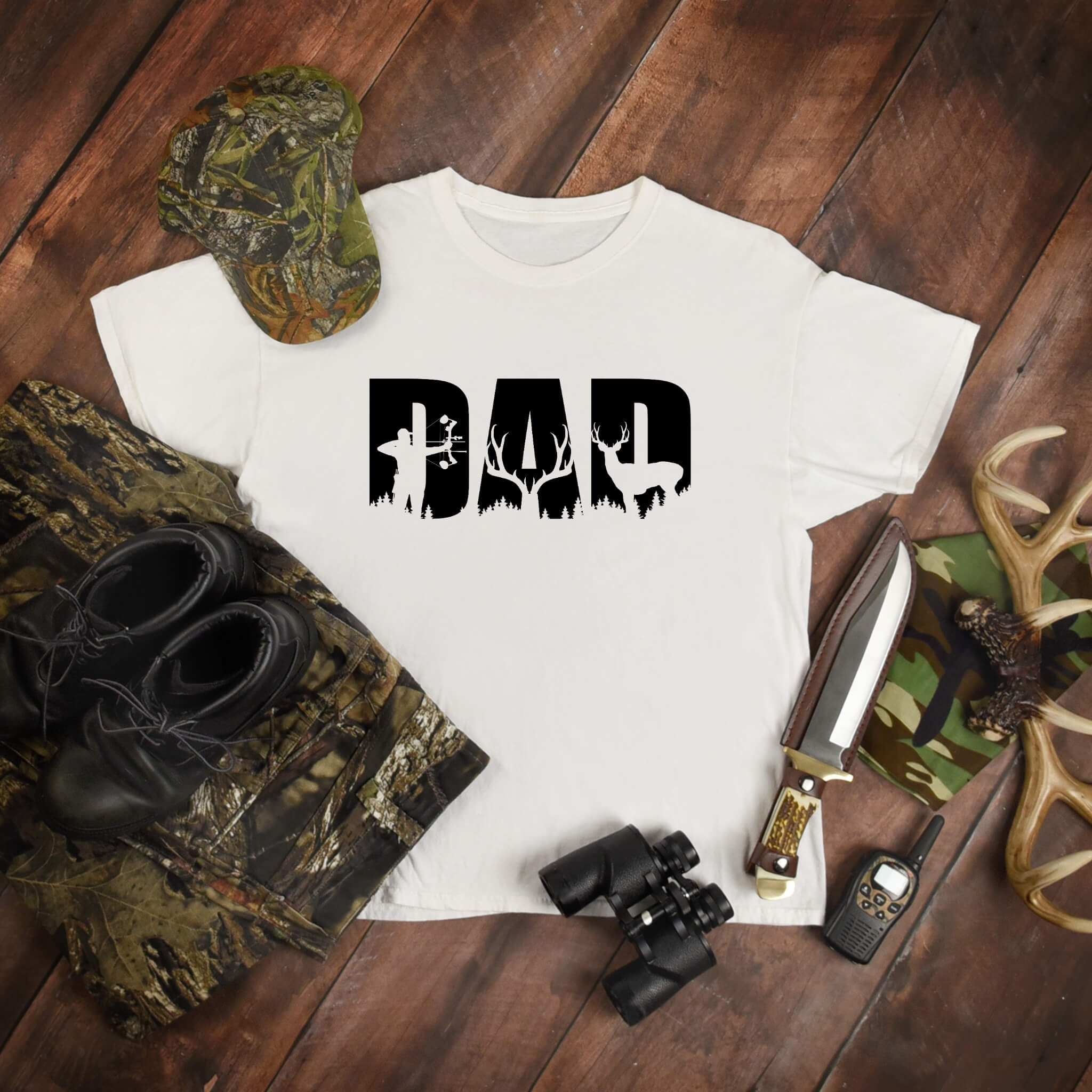 Camiseta de papá, caza de papá, camiseta de caza de ciervos para hombre, dólar, pato, alce, paloma, juego, caza, pistola, escopetas, rifle, caza con arco, regalo de cumpleaños, regalo de Navidad, regalo del día del padre