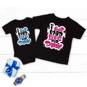 I Got Mad Love For Daddy Onesie Baby Boy's Girl's Camiseta Cumpleaños Navidad Día del Padre Regalo de ducha