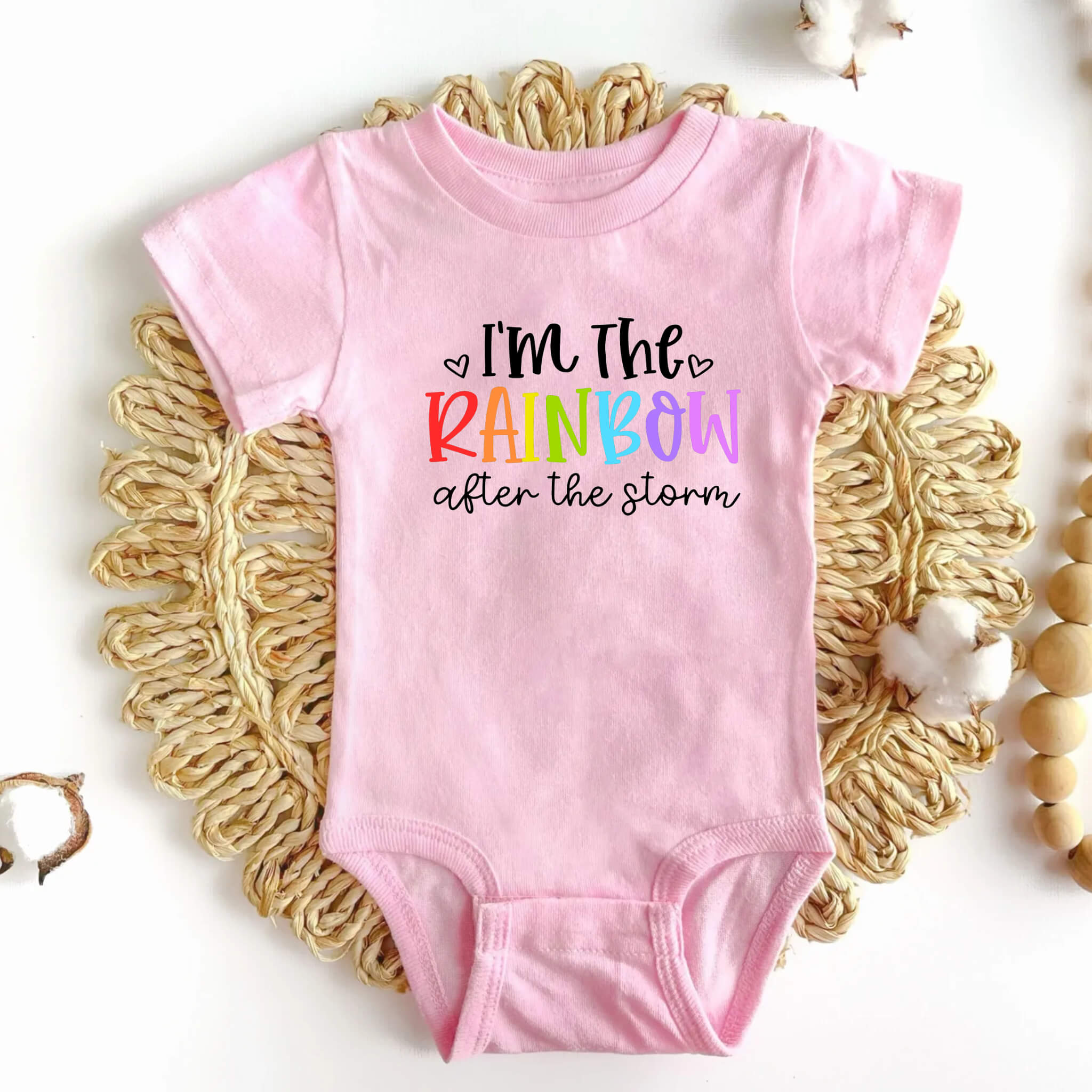 New Baby Onesie, I’m The Rainbow After The Storm, Baby Bodysuit, Boy’s, Girl’s Baby Shower Gift, New Baby Take Home Outfit, Maternity Photo Prop Onesie, Rainbow Baby Onesie Outfit