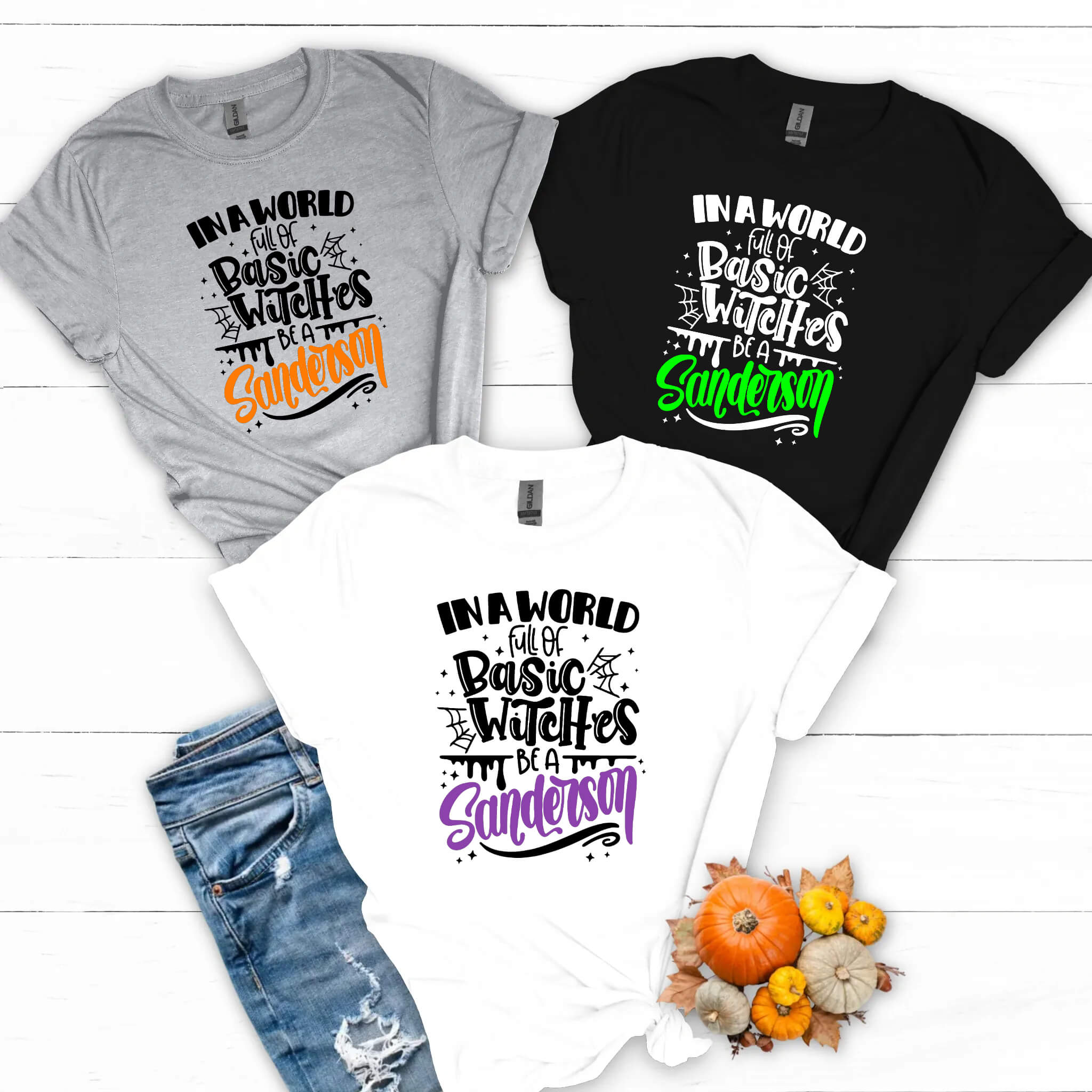 Camiseta con estampado gráfico de Halloween IA World Full Of Basic Witches Be A Sanderson Hocus Pocus