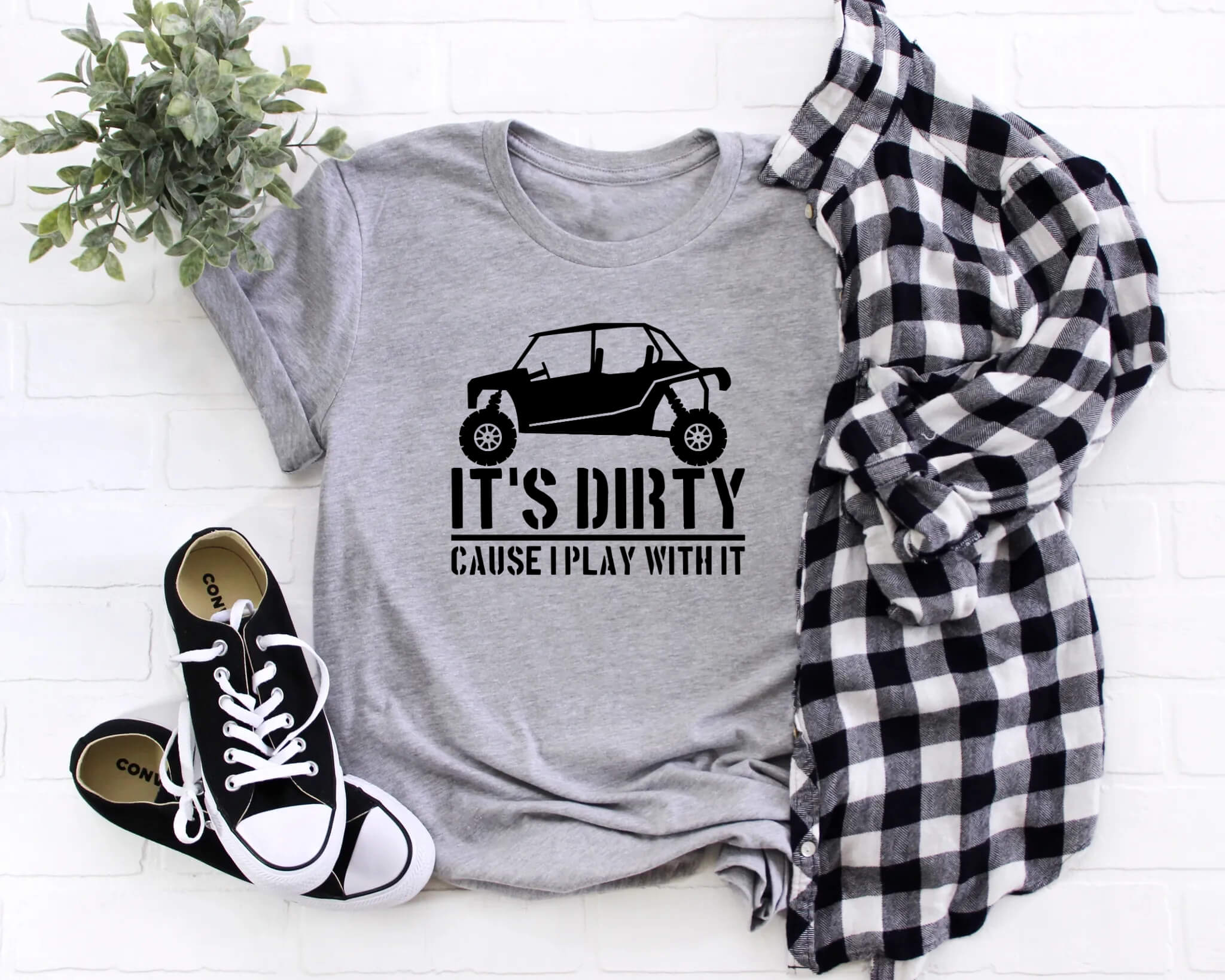 Racing - It's Dirty Cause I Play With It RZR Off-Road Graphic Print Unisex T-Shirt