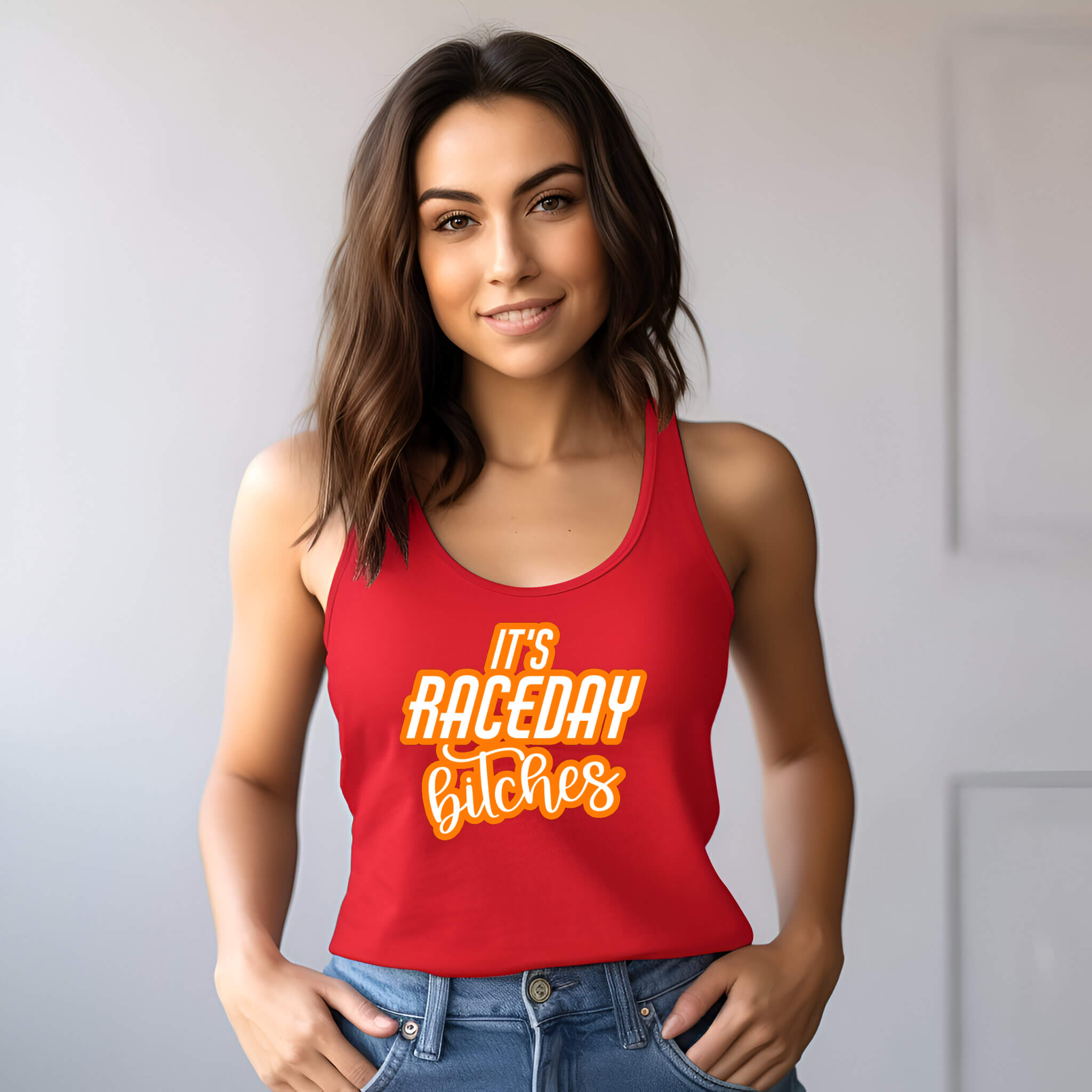 Racing - It's Race Day Bitches Graphic Print Women’s Tank Top