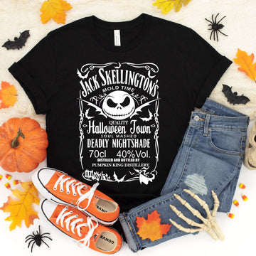 Camiseta unisex con estampado gráfico de Pesadilla antes de Navidad de Halloween Jack Skellington Brewery