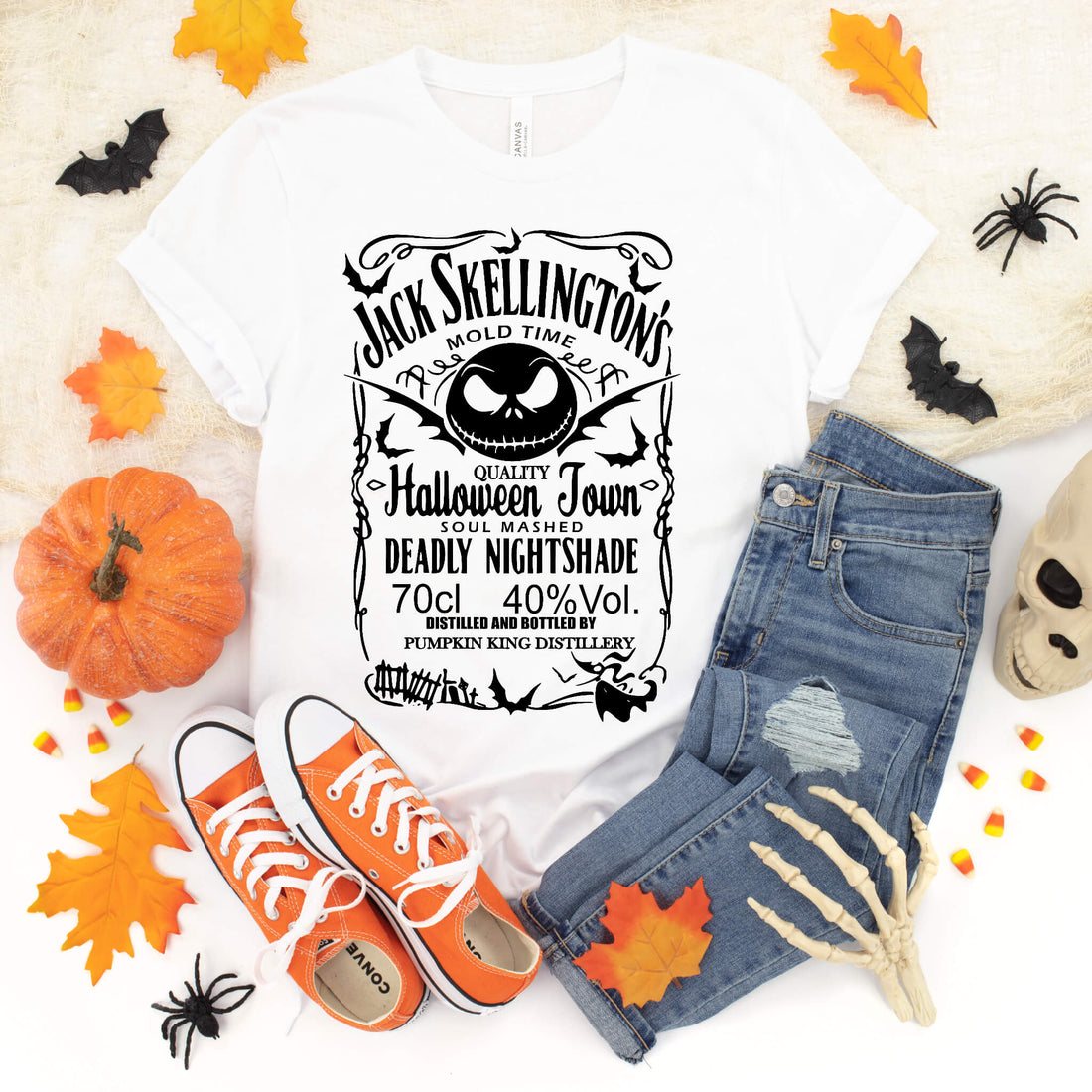 Camiseta unisex con estampado gráfico de Pesadilla antes de Navidad de Halloween Jack Skellington Brewery