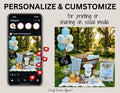 Jungle Animal Boy Baby Reveal Digital Editable Template, Instant Download Canva Template TrendyCustomApparel™