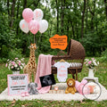Jungle Animal Girl Baby Reveal Digital Editable Template, Instant Download Canva Template TrendyCustomApparel™