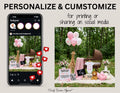 Jungle Animal Girl Baby Reveal Digital Editable Template, Instant Download Canva Template TrendyCustomApparel™