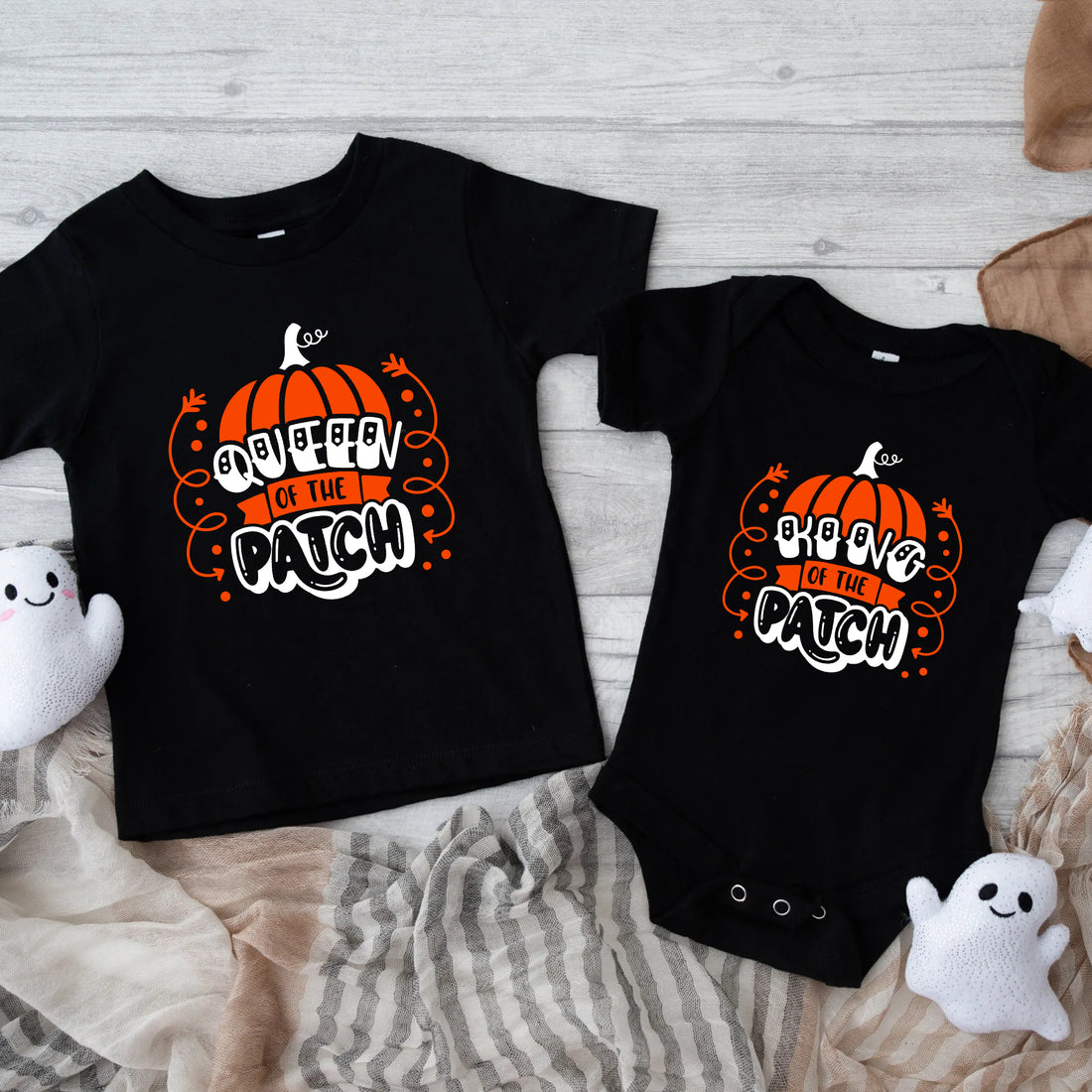 Halloween King or Queen of the Patch Customizable Baby Infant Toddler Graphic Print