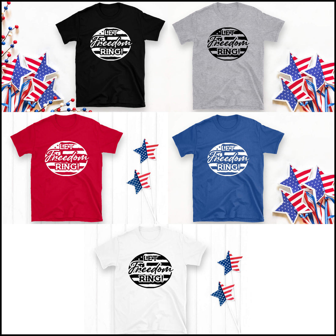 America - Let Freedom Ring Unisex Graphic Print T-Shirt / Sweatshirt