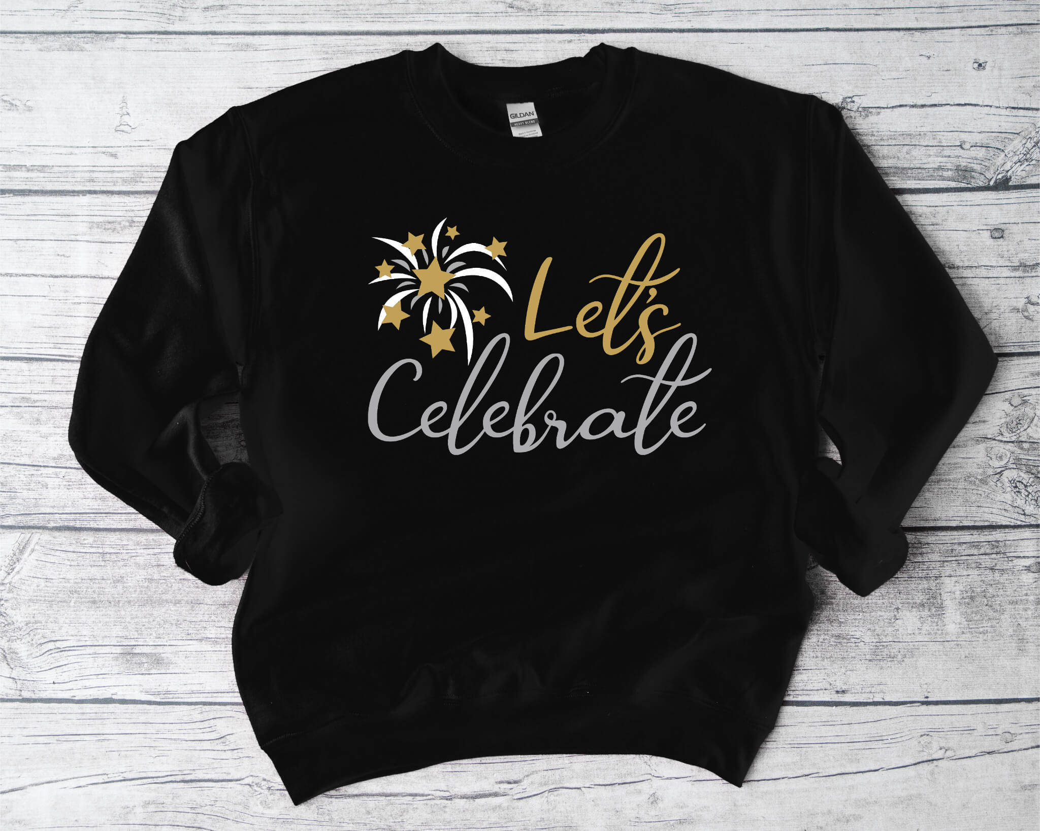 New Year's Let's Celebrate Women's Graphic Print T-Shirt