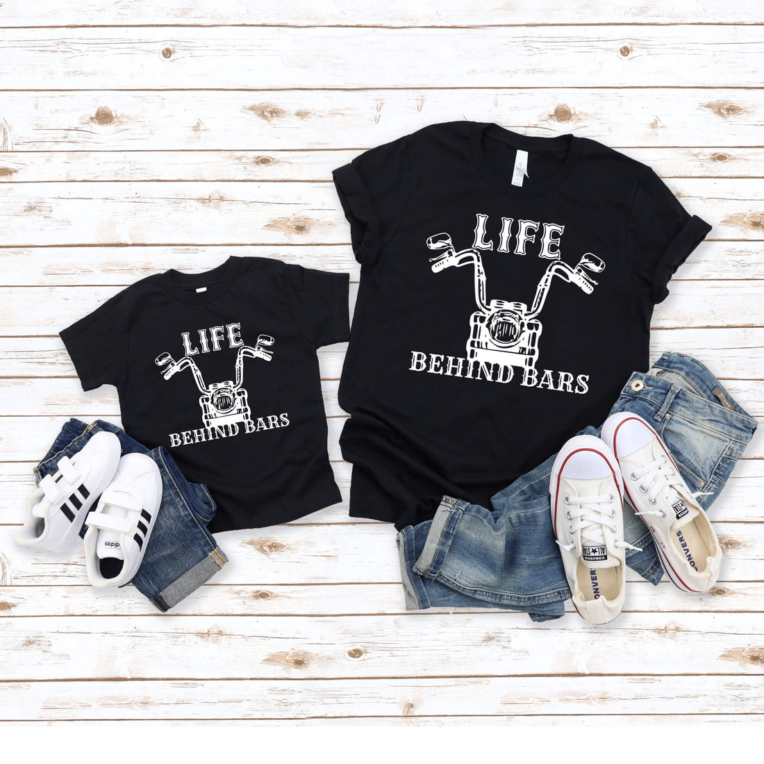 Life Behind Bars - Camiseta para hombre y mujer, diseño de motocicleta