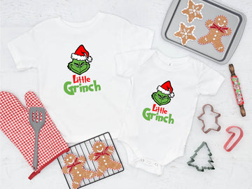 Camiseta con estampado gráfico de Navidad Little Grinch para niño