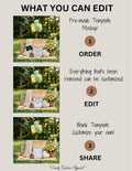 Jungle Monkey Baby Reveal Digital Editable Template, Gender Neutral Canva Fully Editable Template TrendyCustomApparel™
