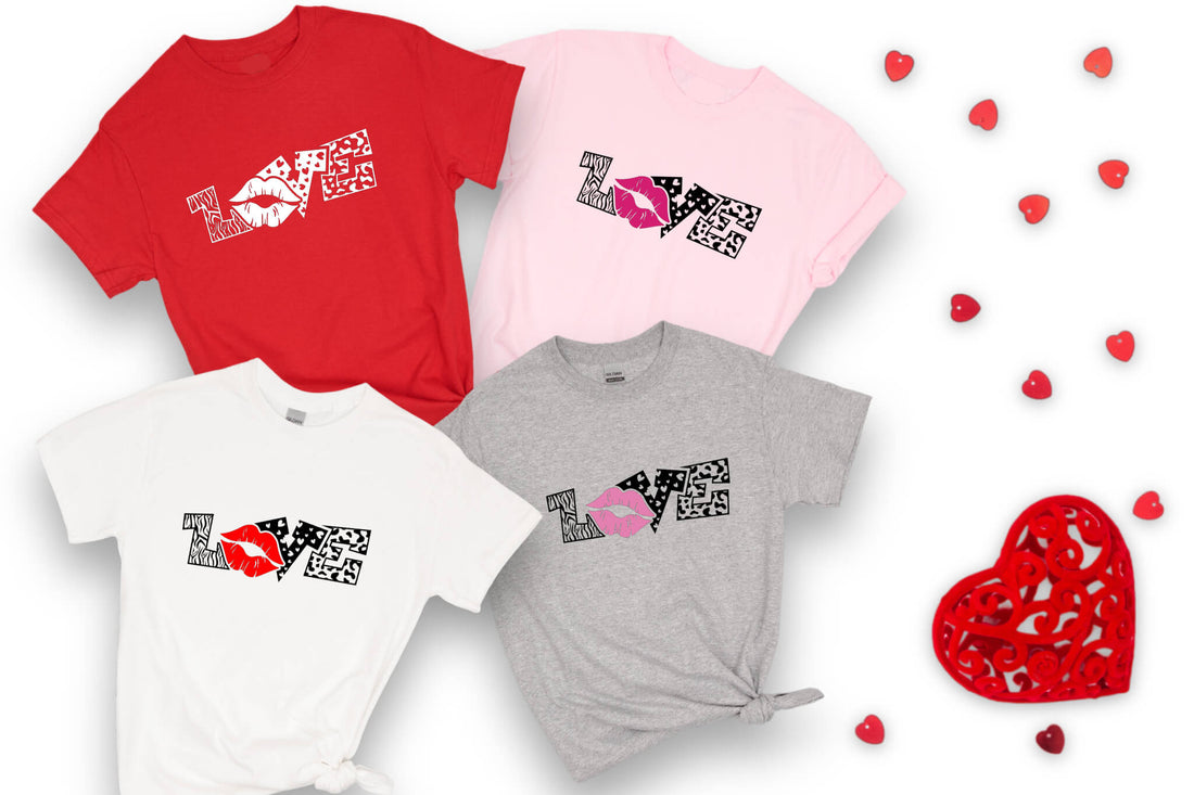 Día de San Valentín, Amor Animal Guepardo, Leopardo, Estampado de cebra, Niña, Damas, Camiseta con estampado gráfico personalizado para mujer, Regalo del Día de la Madre