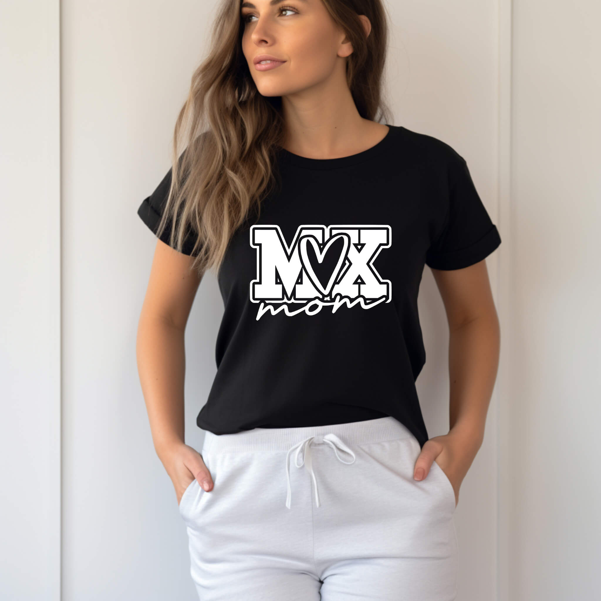 Racing - MX Mom Motocross Dirt Bike Graphic Print Women’s T-Shirt