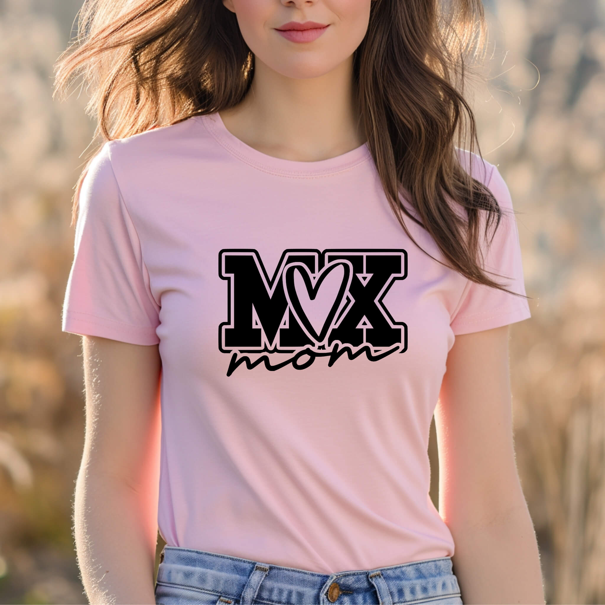 Racing - MX Mom Motocross Dirt Bike Graphic Print Women’s T-Shirt