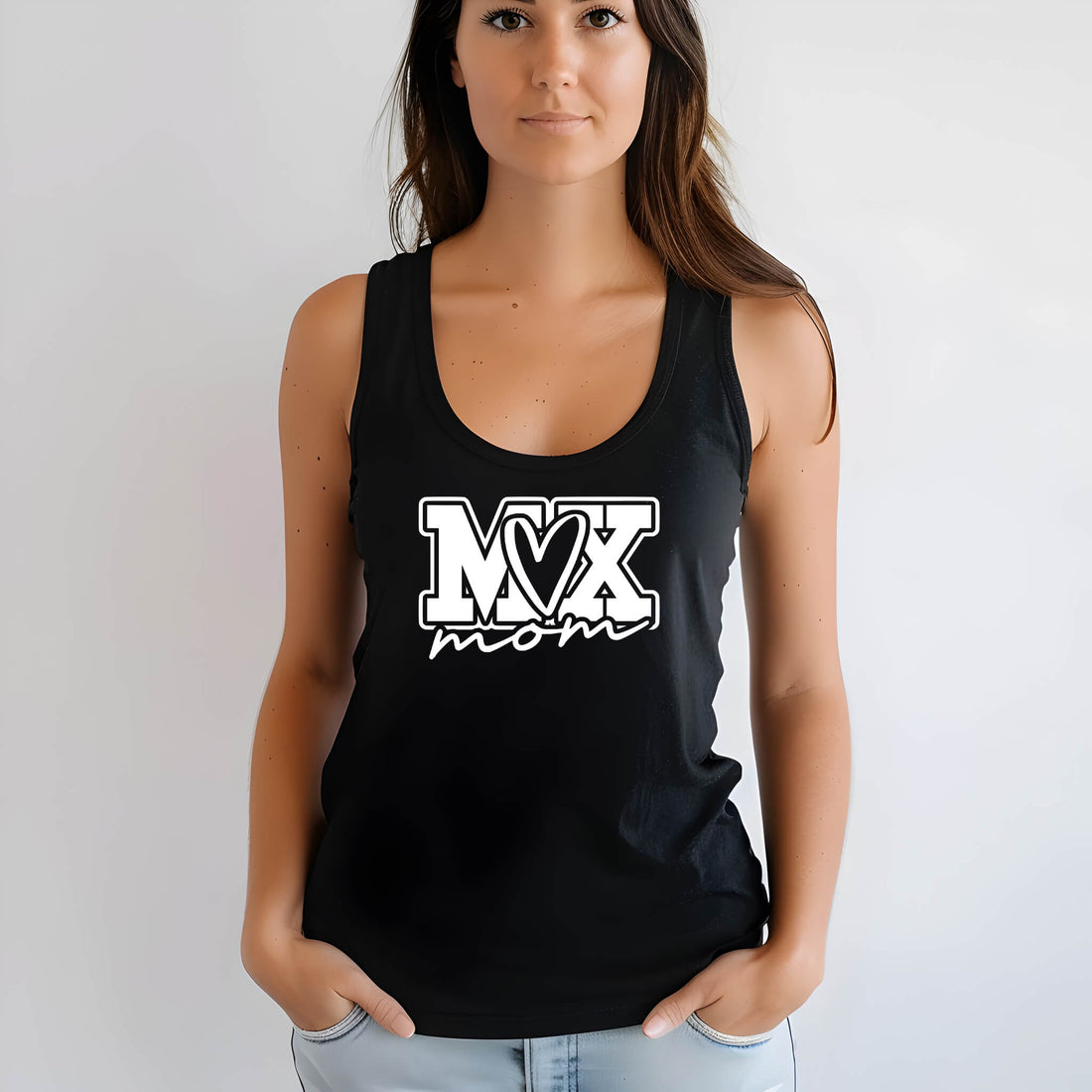 Racing - MX Mom Motocross Dirt Bike Graphic Print Women’s Tank Top