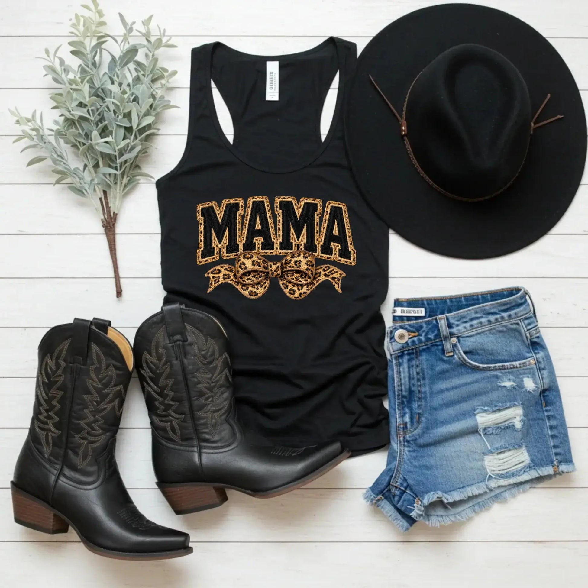 Mama Leopard Trendy Coquette Bow, Leopard Mama Yarn Sublimation, Varsity Mama Embroidery Shirt, Retro Mama, Mother’s Day Outfit - TrendyCustomApparel™