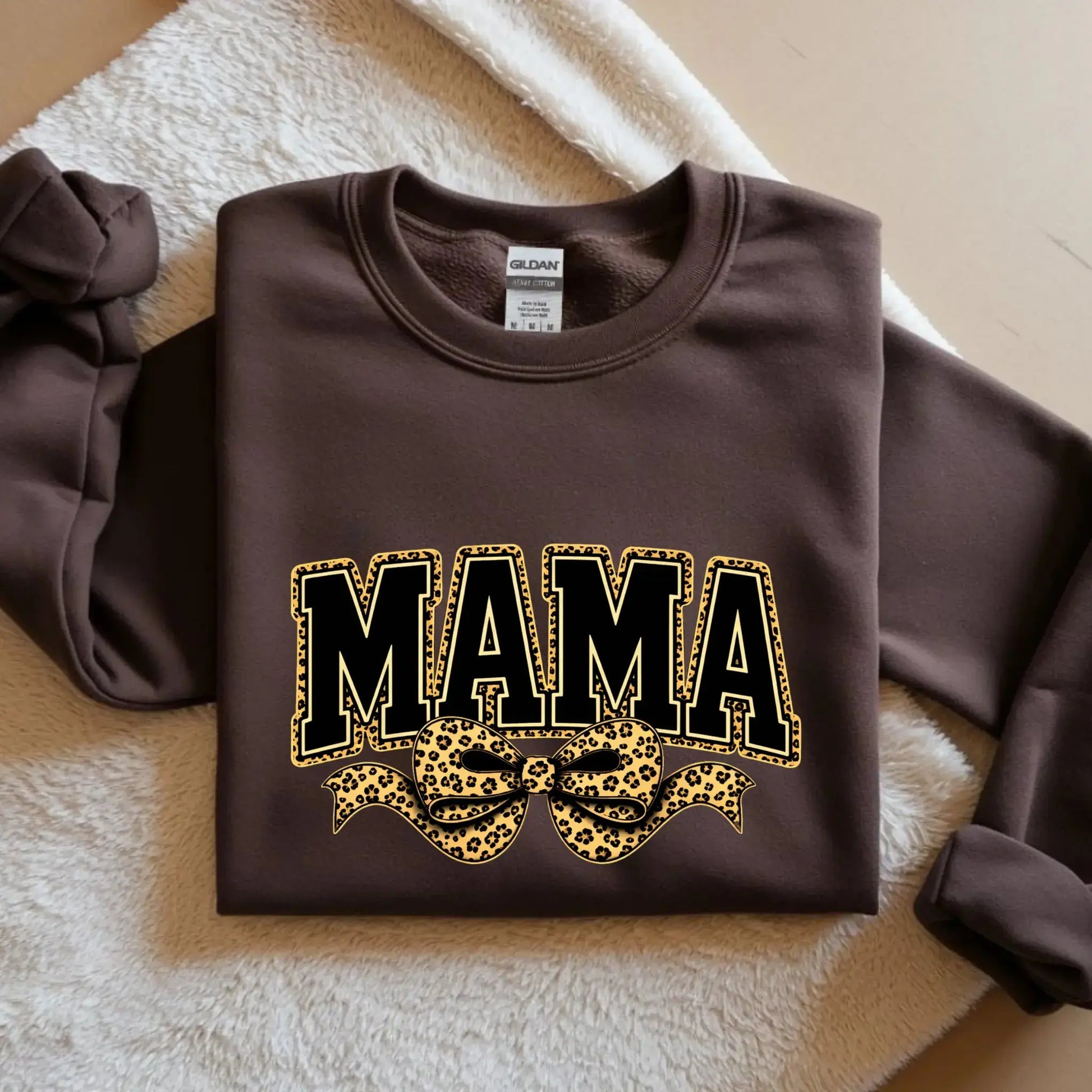 Mama Leopard Trendy Coquette Bow, Leopard Mama Sublimation, Varsity Mama Shirt, Retro Mama, Mother’s Day Outfit - TrendyCustomApparel™