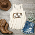 Mama Leopard, Rustic Mom, Retro Text Design, Mother's Day Gift, Women's Leopard Print Cream Tank Top, Trendy Sublimation - TrendyCustomApparel™