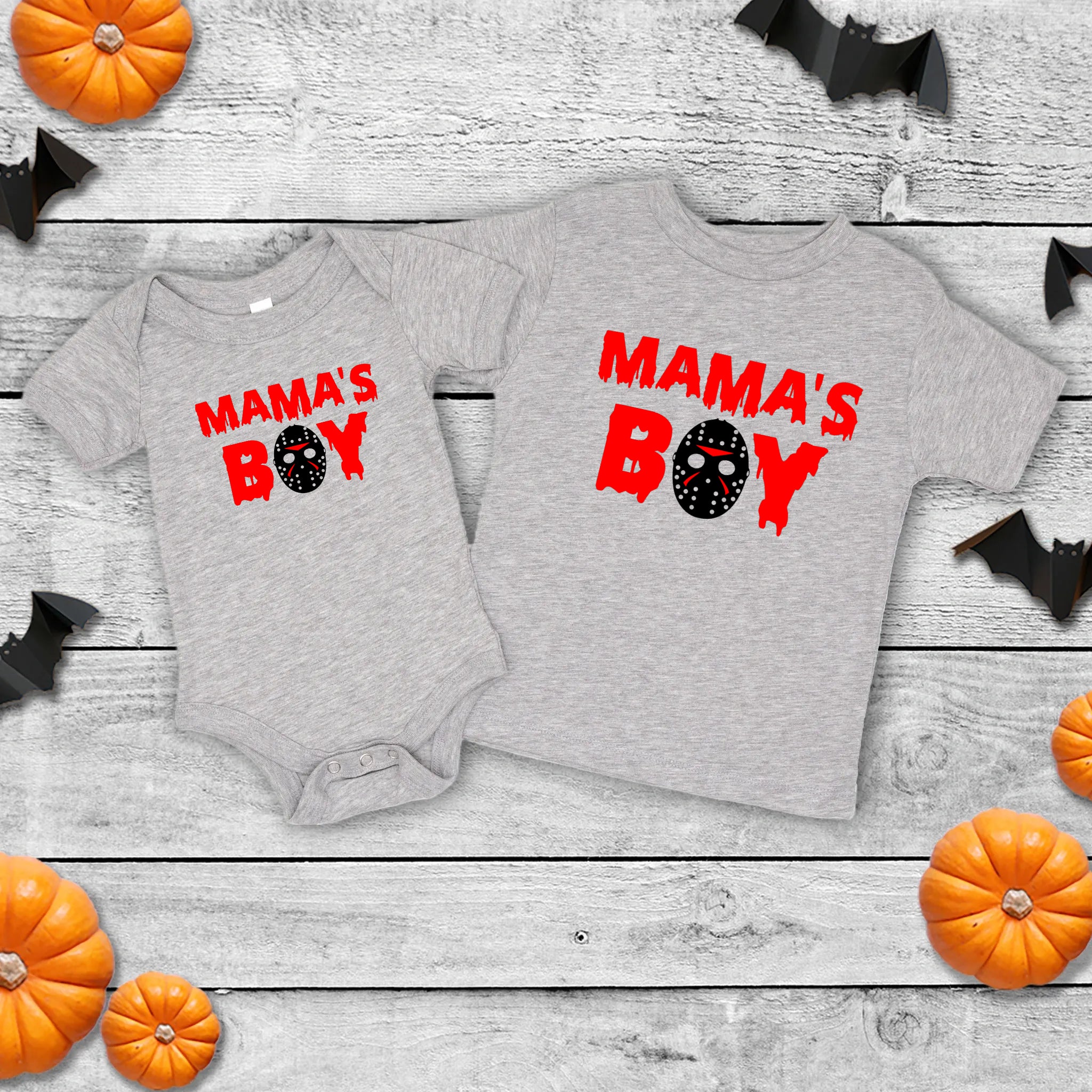 Halloween Mama’s Boy Jason Mask Friday The 13th Graphic Print T-Shirt