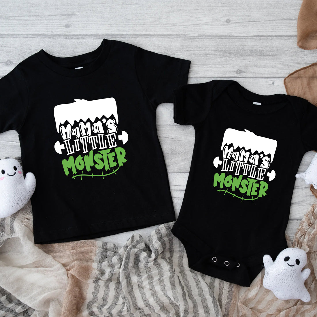 Halloween Mama's Little Monster Baby Infant Toddler Graphic Print