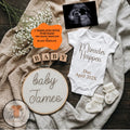 Miracles Happen Boho Baby Reveal Digital Editable Template, Hand Embroidered Themed Canva Instant Download TrendyCustomApparel™