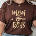 Mom of Boys Customizable Color Choice, DTF Women's Graphic Print T-Shirt - TrendyCustomApparel™
