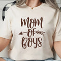 Mom of Boys Customizable Color Choice, DTF Women's Graphic Print T-Shirt - TrendyCustomApparel™