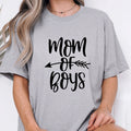 Mom of Boys Customizable Color Choice, DTF Women's Graphic Print T-Shirt - TrendyCustomApparel™