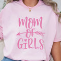 Mom of Girls Customizable Color Choice, DTF Women's Graphic Print T-Shirt - TrendyCustomApparel™
