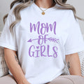 Mom of Girls Customizable Color Choice, DTF Women's Graphic Print T-Shirt - TrendyCustomApparel™