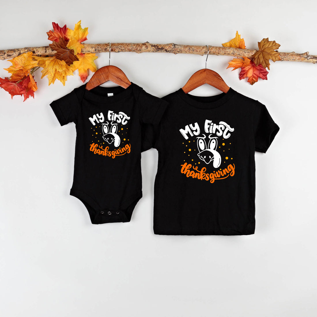 Fall My First Thanksgiving Boy's Graphic Print T-Shirt