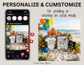 Beach Finding Nemo & Crush Turtle Disney Pregnancy Announcement Template | Editable Canva | Instant Download TrendyCustomApparel™