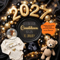 New Years Real Countdown Baby Reveal Digital Editable Template, Gender Neutral Canva Template TrendyCustomApparel™