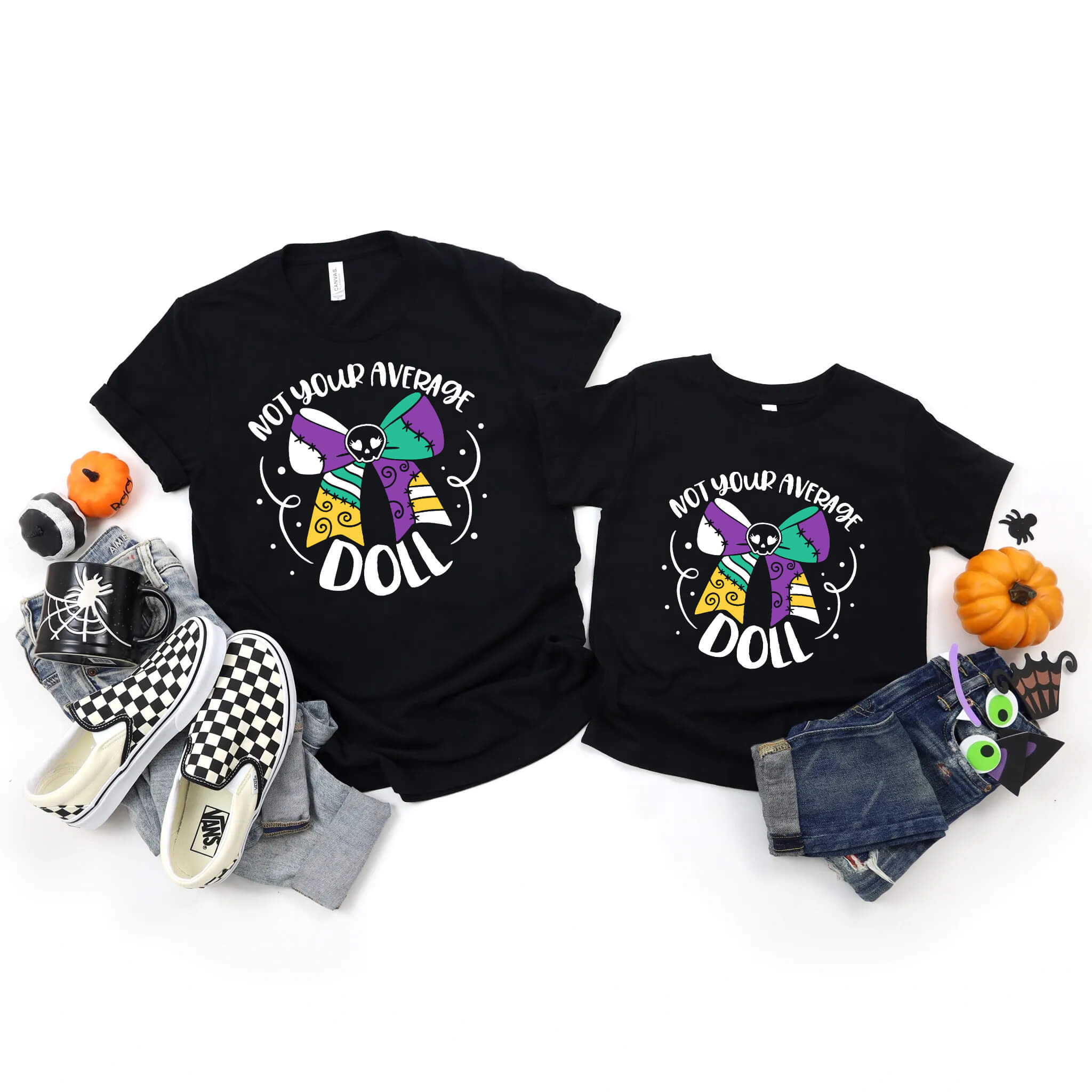 Halloween Not Your Average Doll Graphic Print T-Shirt
