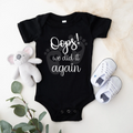 Personalized Pregnancy Announcement, Oops We Did It Again, Customized Baby Announcement Onesie TrendyCustomApparel™