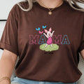 Women’s Mama Piglet Graphic T-Shirt, Winnie The Pooh Oversized Mama Tee Est. Date, Mother's Day Gift, DTF Graphic Print - TrendyCustomApparel™