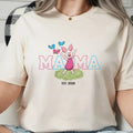 Women’s Mama Piglet Graphic T-Shirt, Winnie The Pooh Oversized Mama Tee Est. Date, Mother's Day Gift, DTF Graphic Print - TrendyCustomApparel™
