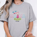 Women’s Mama Piglet Graphic T-Shirt, Winnie The Pooh Oversized Mama Tee Est. Date, Mother's Day Gift, DTF Graphic Print - TrendyCustomApparel™