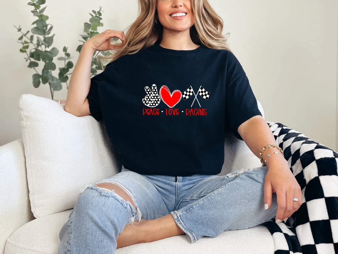 Camiseta del 4 de julio, All American Racing Babe, tanque azul blanco rojo, camiseta patriótica, camiseta sin mangas para mujer, ropa personalizada, camiseta del Día de la Independencia, tanque del Día de los Caídos