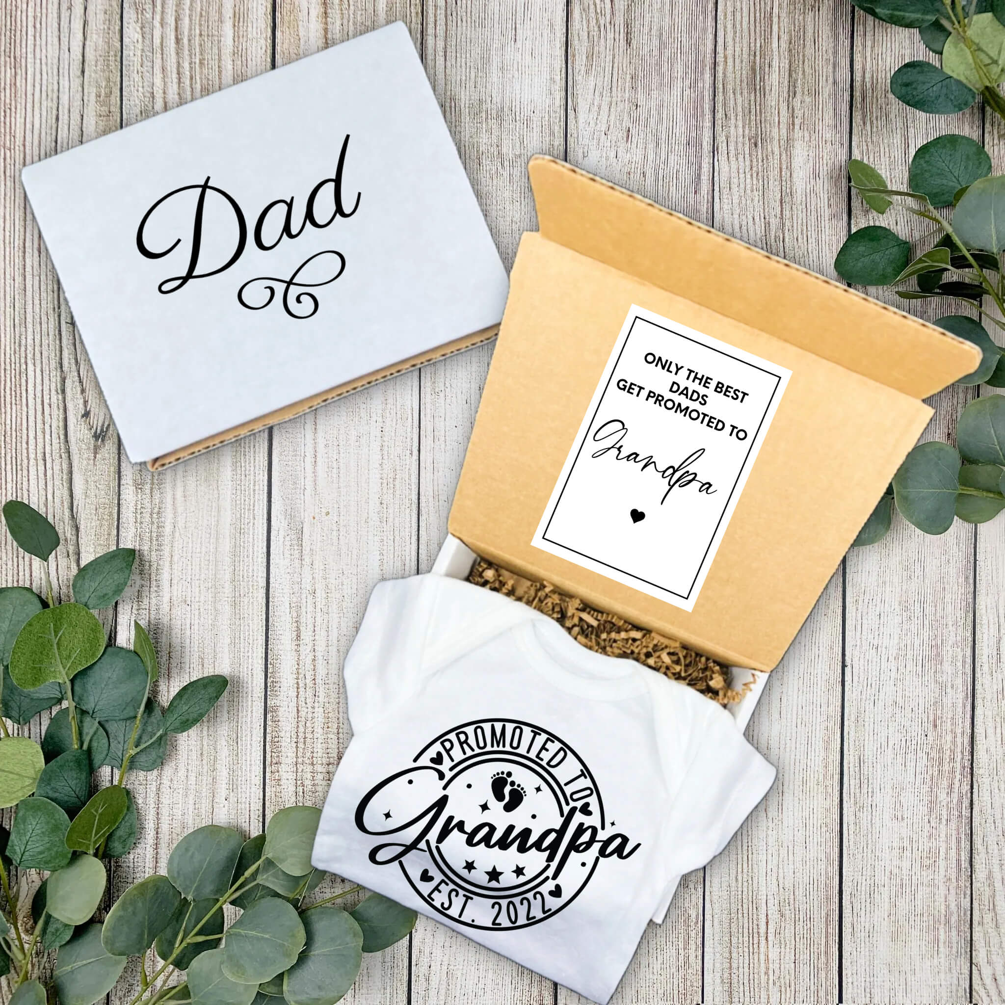 Personalized Pregnancy Announcement, Grandpa To Be, Papa, Pops, Gpa, Customized Baby Announcement Onesie, Personalized Pregnancy Announcement Gift Box, Personalized Baby Announcement Gift Box
