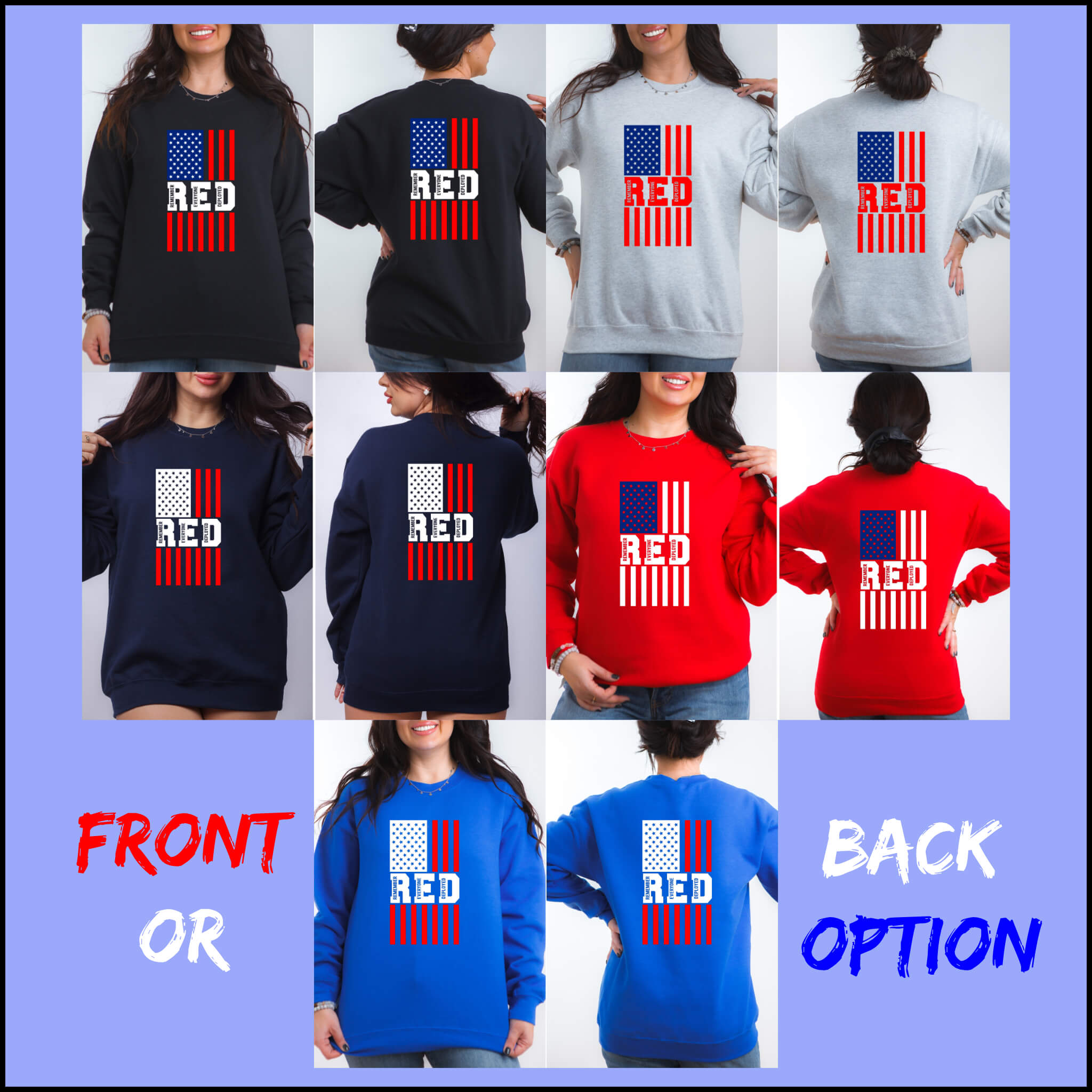 America - Remember Everyone Deployed Unisex Men's Women's Graphic Print T-Shirt / Sweatshirt
