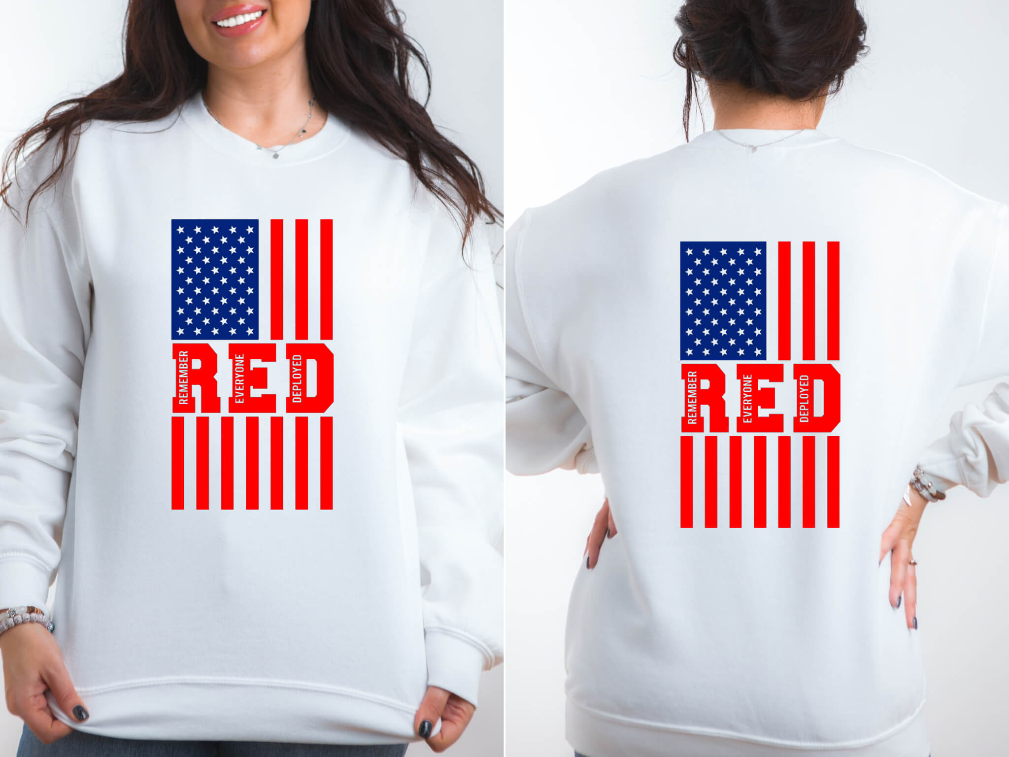 America - Remember Everyone Deployed Unisex Men's Women's Graphic Print T-Shirt / Sweatshirt